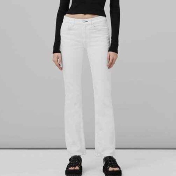 NWT Rag & Bone Peyton Bootcut - Optic White Mid-Rise Stretch Jean - Picture 1 of 8